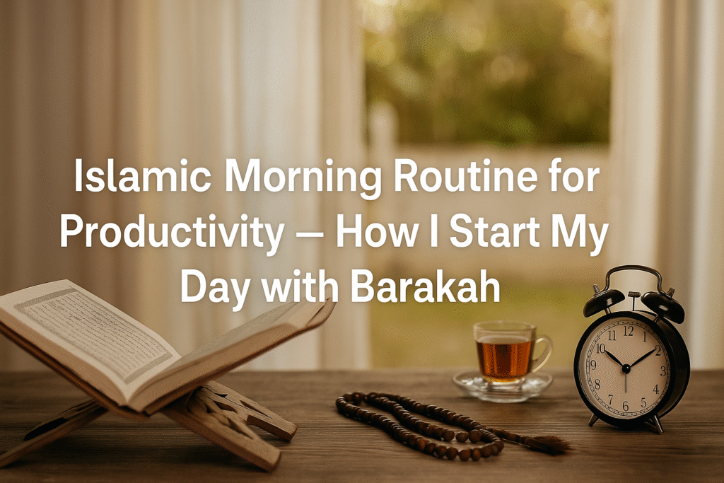 Discover a powerful Islamic morning routine for productivity — inspired by Qur’an and Sunnah to bring barakah, peace, and focus to your day.